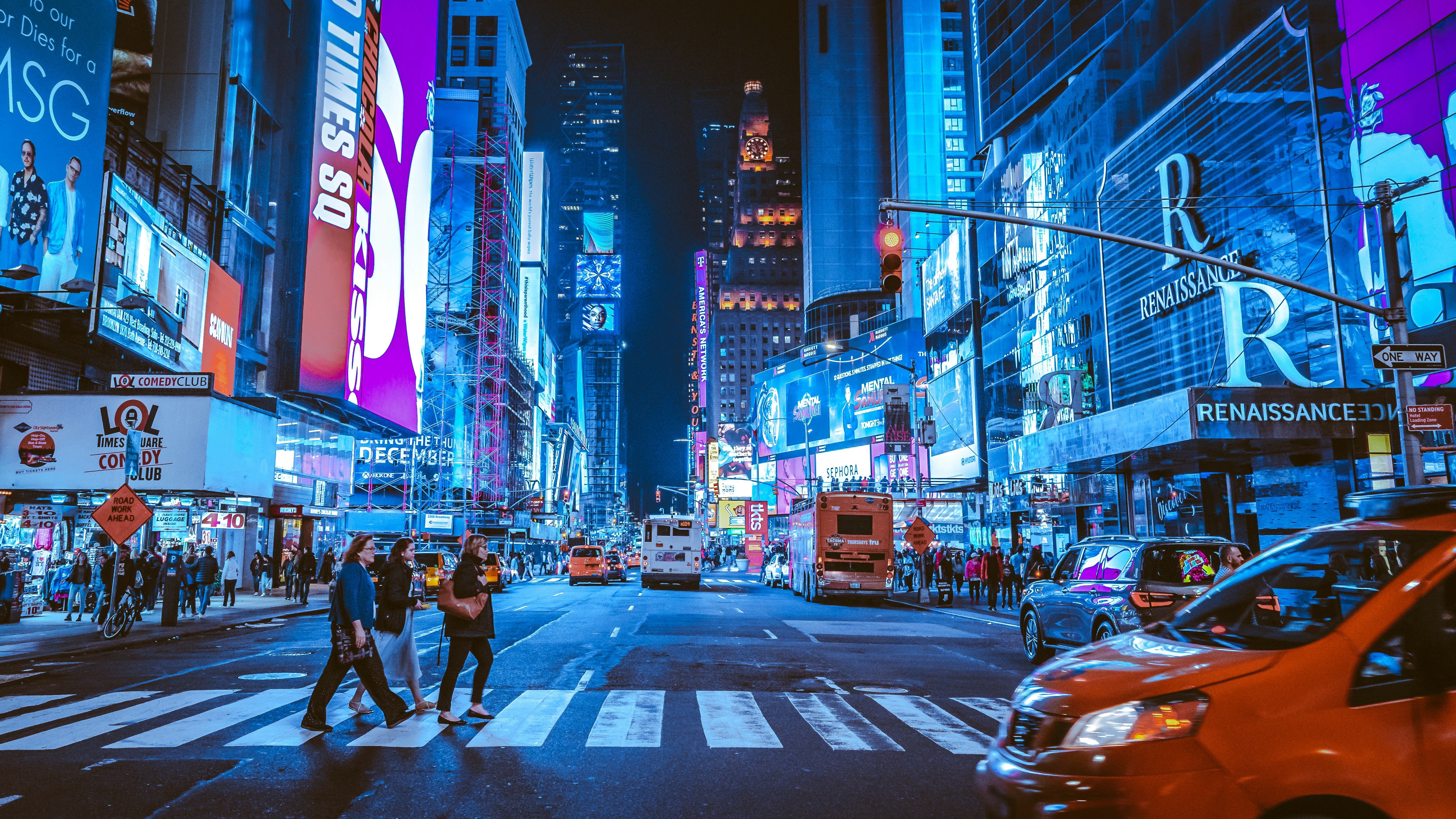 NYC cityscape at night