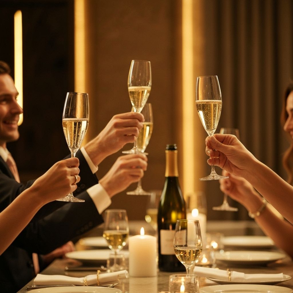 Luxury champagne celebration